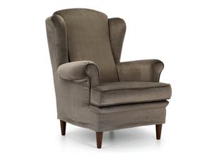 202 - Upholstered fabric armchair with armrests _ Domingo Salotti